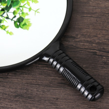 发廊后背镜理发师大号手镜专业美发镜子圆形手柄化妆后视新品