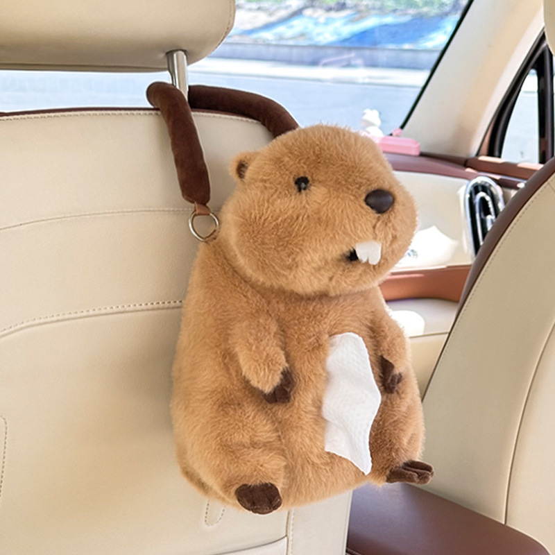 Pequeño libro rojo recomienda caja de toallas para automóviles 2025 nuevos productos muñecas de elefantes para automóviles colgantes caja de extracción bolsa de toallas