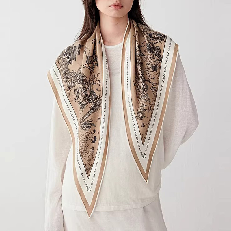 Light Luxury Style Silk Cashmere Triangle Scarf, New Fashion Versatile Shawl, High-End Women's Scarf Accessory