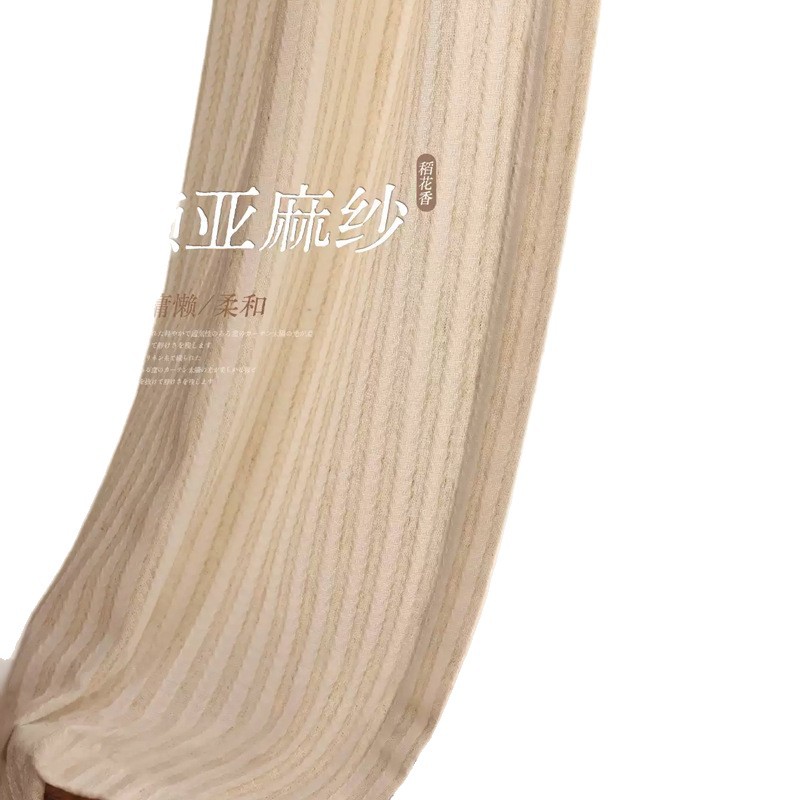 Cortinas de gasa de viento de alta sensación semitransparentes en verano no son fáciles de penetrar, cortinas de lino semitransparentes en el hogar image 6