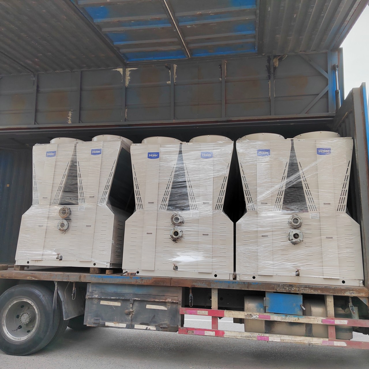 二手准暖风冷模块40匹冷热泵式冷水机机组，全国零售租赁置换回收