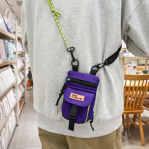 Cross-border trendy brand men's small shoulder bag Japanese style simple shoulder bag student functional backpack women's halter neck crossbody bag men's