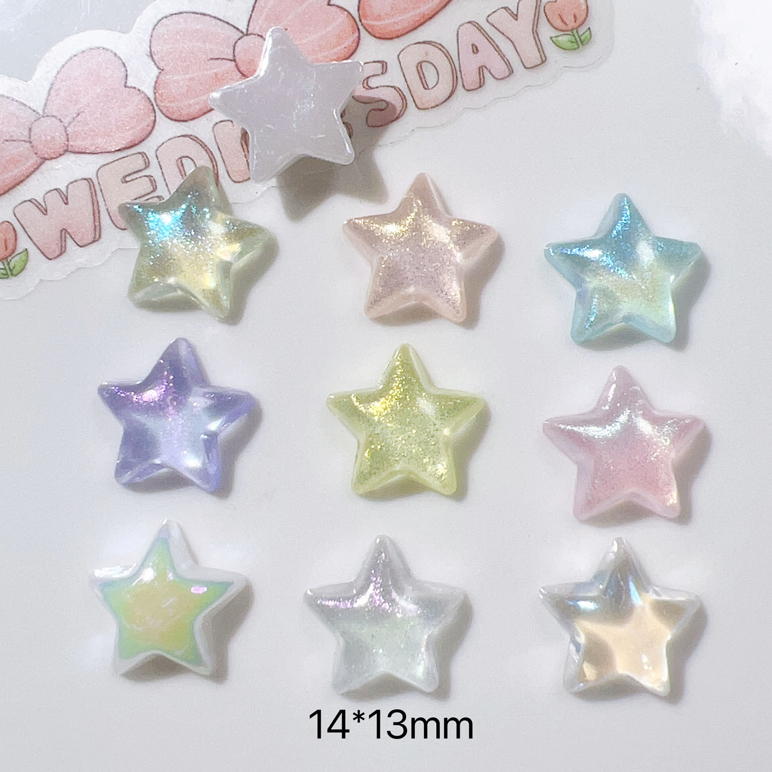 20g Weight DIY Accessories Jewelry Making Type 14*13MM Jewelry Making Size DIY Jewelry Accessories Classification 10 PCS/Package Quantity Plastic Material Star Pattern IG Style, Simple Style Style 10 PCS/Package 14*13MM Plastic Star DIY Accessories