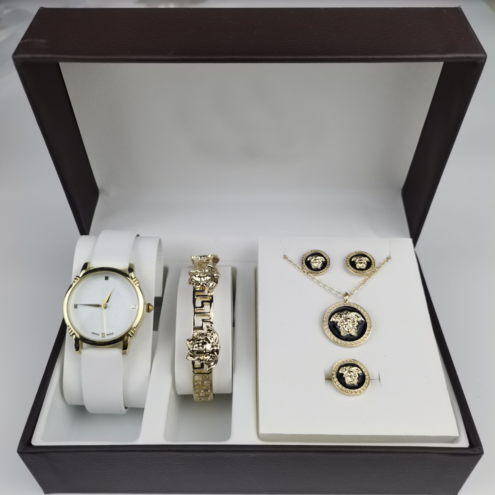 Versace Set 5-Piece White Gold