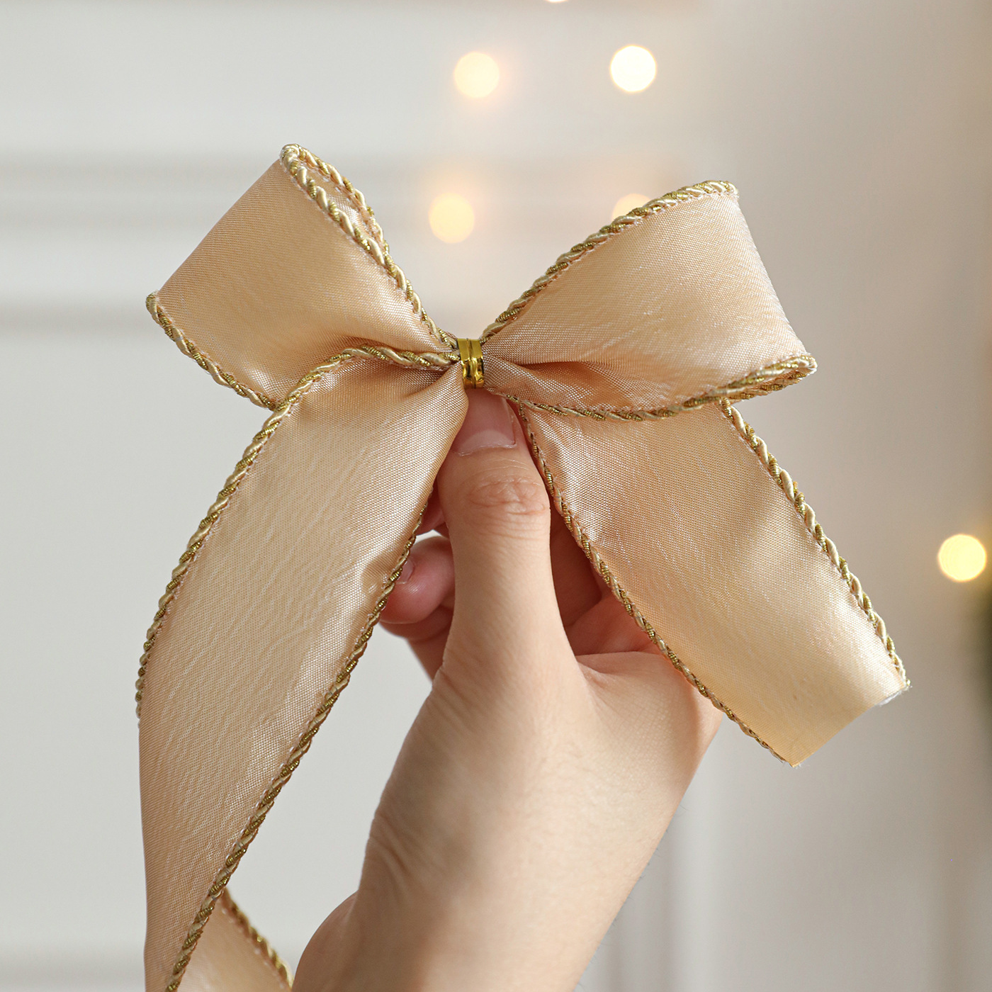 Ribbon de Navidad coreano ribbon árbol de Navidad guirnaldas de vinas decoración arco caja de regalo de tejido cinta de cinta