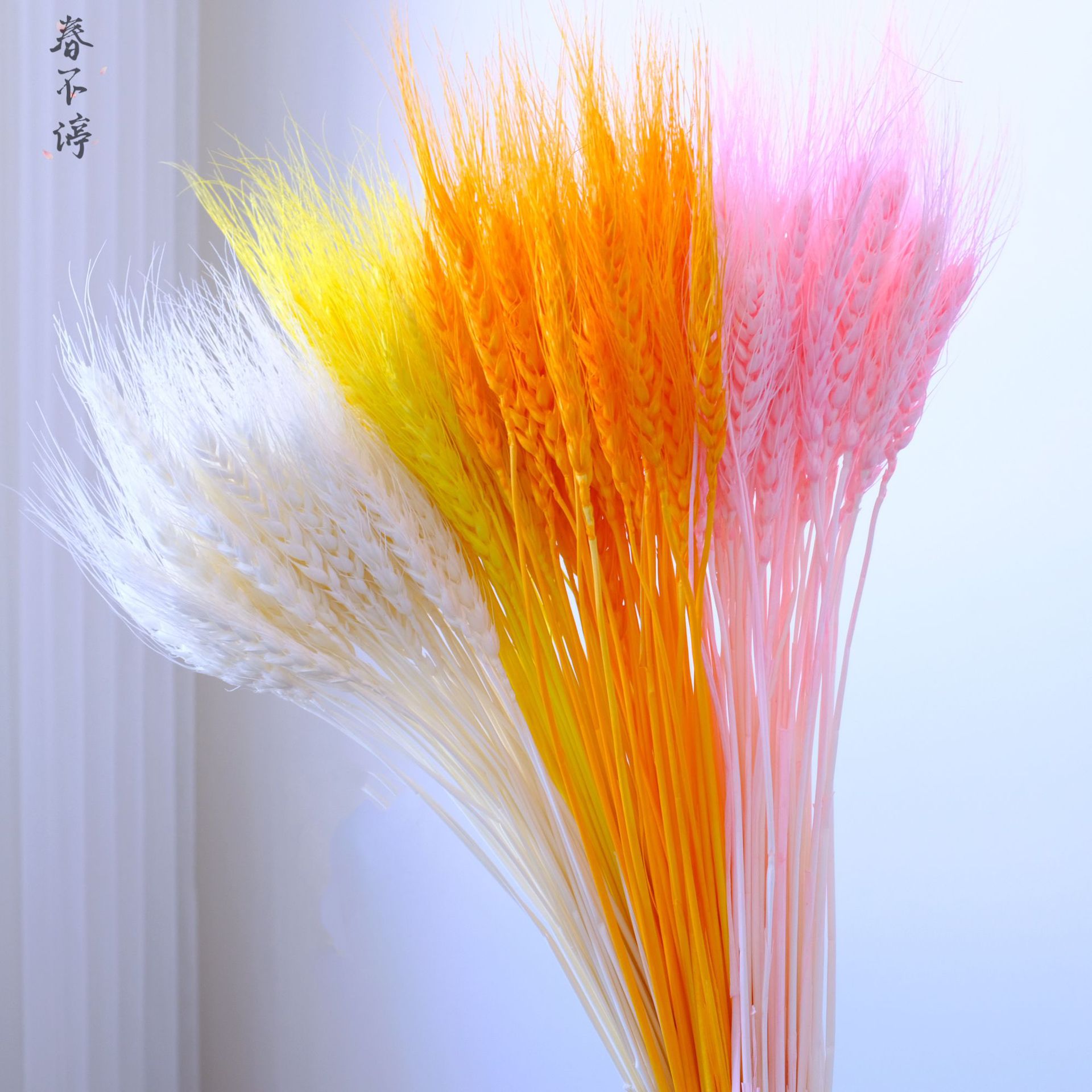 Dry Flower Wheat Ear Opening Flower Basket Barley Wheat Rice Ear Dry Flower Bouquet Farmhouse Decoration Living Room Ornament Manufacturer Wholesale