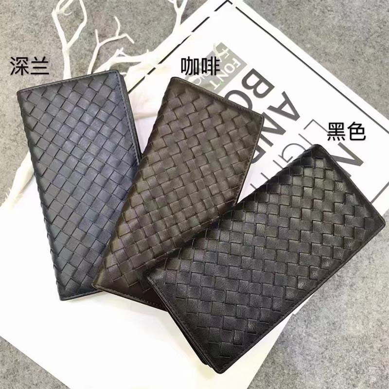 Factory wholesale men's and women's leather hand-woven long wallet sheepskin lightweight wallet large capacity card holder Factory wholesale men's and women's leather hand-woven long wallet sheepskin lightweight wallet large capacity card holder