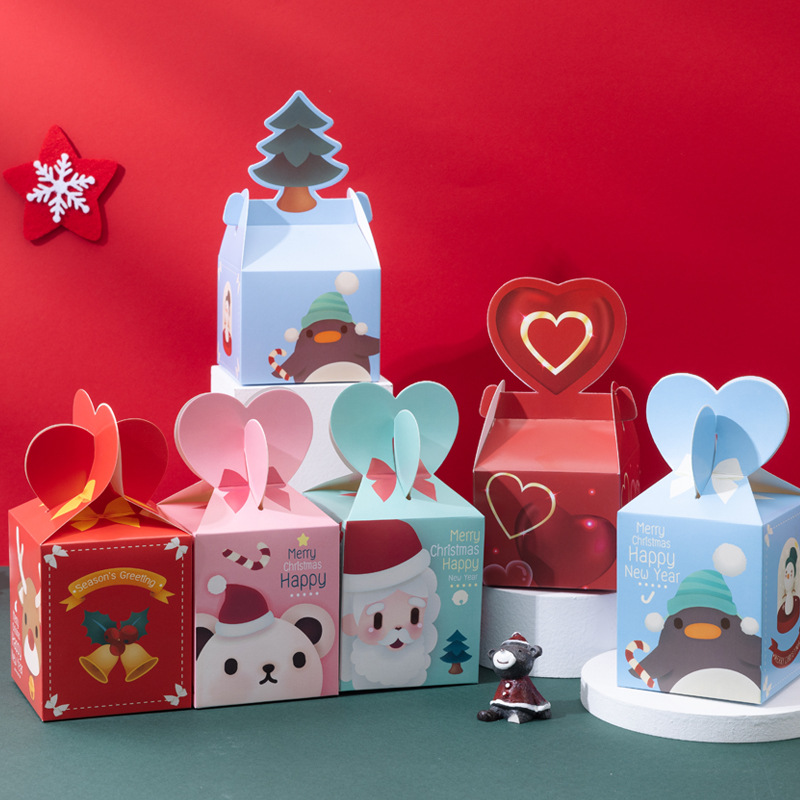 2026新品圣诞节苹果盒平安夜包装盒纸盒糖果S8829圣诞老人礼品盒