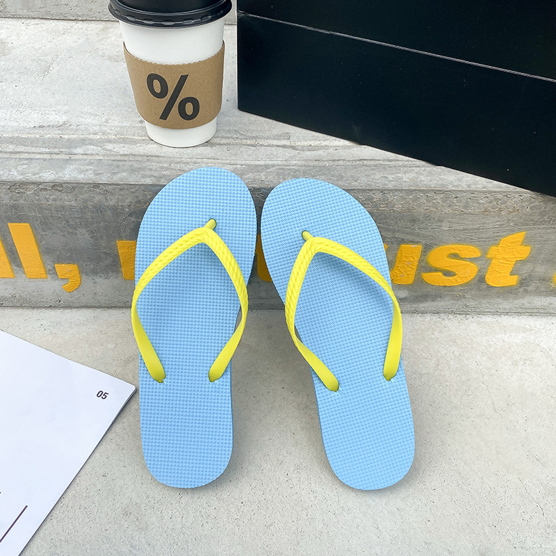 Chanclas de verano para mujer, estilo de verano, estudiante de moda, personalidad antideslizante, pinzas, lindas sandalias y zapatillas de playa coreanas