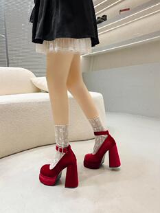 ��ɫ������lolitaЬ2025�¿ʽ��Ů�������Ь���С���Ӹ߸�Ь
