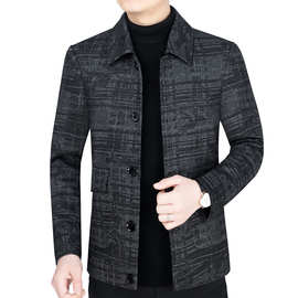 春秋季新款夹克男短款中青年男士休闲翻领外衣轻熟风男装春装外套