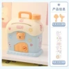 Blue cartoon sticker, with little bears