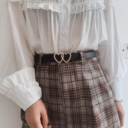 Fashion ins love belt Korean new cute belt women's suit dress girdle girl student trend