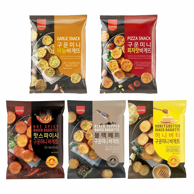 Южная Корея импортирует samlip сушеные сушеные чесночные пиццы с ломтиками хлеба печенье чеснок Закуски 120 г