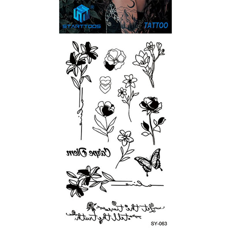 Spot mayorista transfronterizo dulce y simple viento tatuaje de dedo moda cool tatuaje desechable tendencia