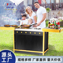 可移动单双头煮餐车不锈钢煤气卡式炉鲍鱼车酒店餐厅手推服务车