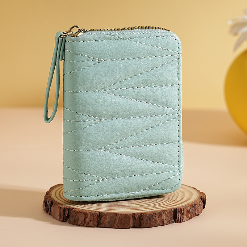 Hilo de bordar transfronterizo Macaron Color caramelo Xiaoxiangfeng Ladies Organ Card Bag Student Monedero Tarjeta de crédito Bolsa de almacenamiento