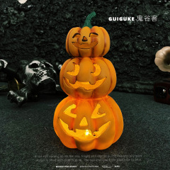 ハロウィーン装飾カボチャランプledキャンドルランプ場所配置道具小夜灯シミュレーションカボチャのテーブルの置物