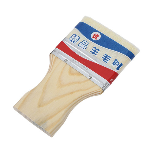 Factory direct sale wholesale flat handle wool brush custom paint brush wool barbecue brush hardware tools wholesale for large quantities