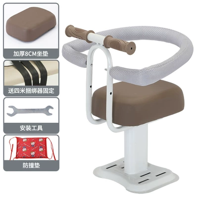Safety Baby Stool Pedal – Motorcycle child seat - thickened-hummer-brown-single-seat-armrest-large-circle