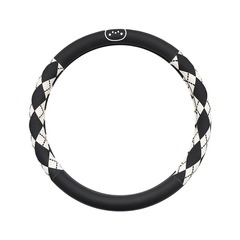 New Car Cartoon Steering Wheel Cover Ice Silk Teddy Bear Breathable Car Driving Grip Cover Summer Car Interior Accessory