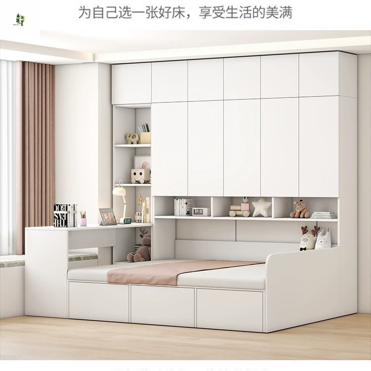 Современный простой шкаф-кровать с татами, встроенный стол, детская кровать, многофункциональная комбинация для спальни и гардеробной