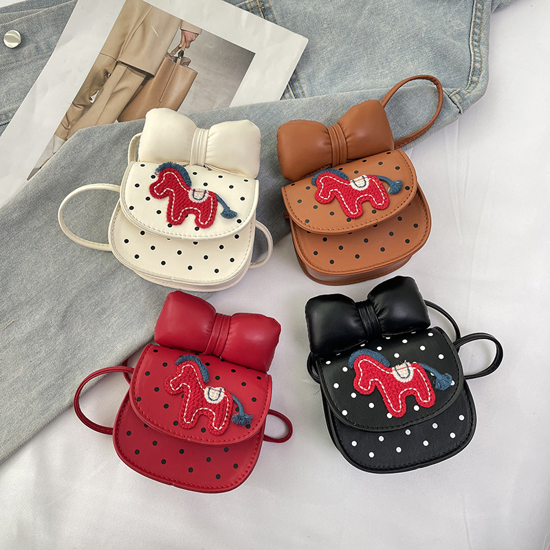 Ins nicho coreano lindo mochila de niños cartón de dibujos animados pony niñas mochila de hombro niñas bolsas de arco para niños