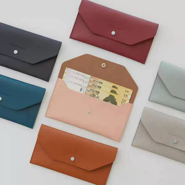Source Manufacturer Supplies Korean Style Pu Leather Coin Clip Student Ins Style Small Wallet Card Holder Long Portable Coin Clip