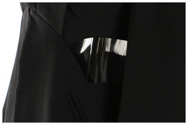 Office Side Waist Baring Slim Fit Exquisite Cut Personality Fashionable Jacket