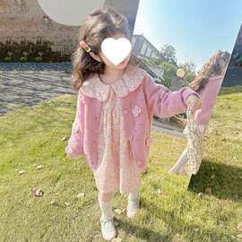 女童春秋碎花裙套装儿童时髦网红衣服2026新款洋气春装宝宝两件套