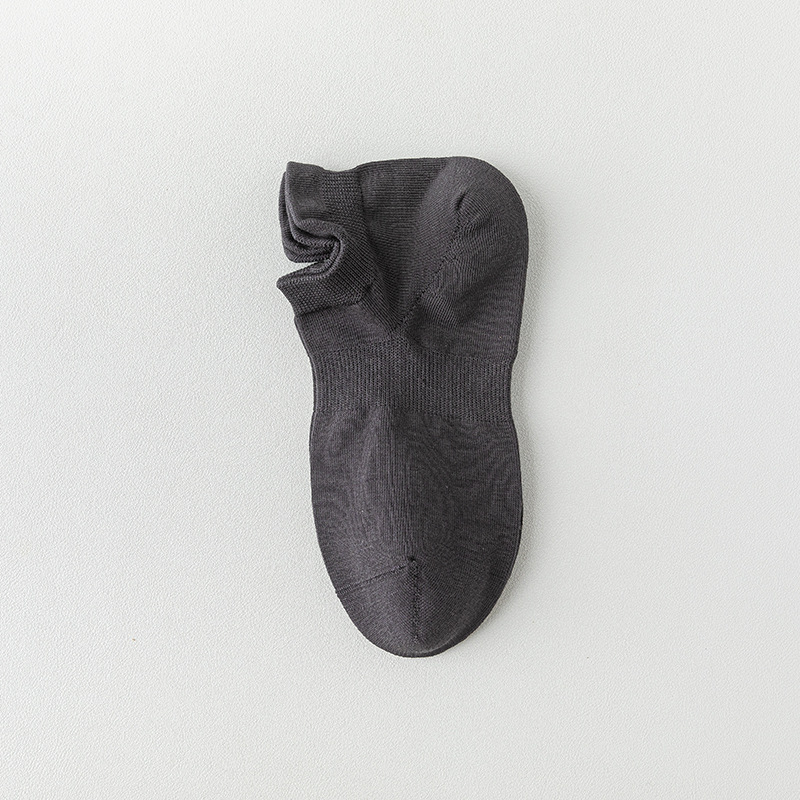 Calcetines de barco de algodón de color sólido, calcetines cortos de orejas para hombres, calcetines de embalaje independientes de algodón anti-balling 100 en uno sin costuras óseas