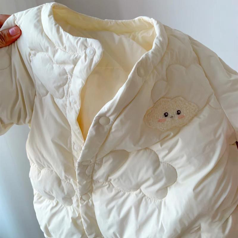 6ヶ月から12ヶ月まで、超かわいいベビーダウンコットン冬用ジャンプスーツ、お出かけ用抱っこ服、ハイハイ服、ベビー冬服|undefined