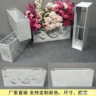 Flower Stage Flower Box New Wedding Flower Rail Row Groove Floral Base Auditorium Box Shelf Flower Arrangement Flower Row Wedding