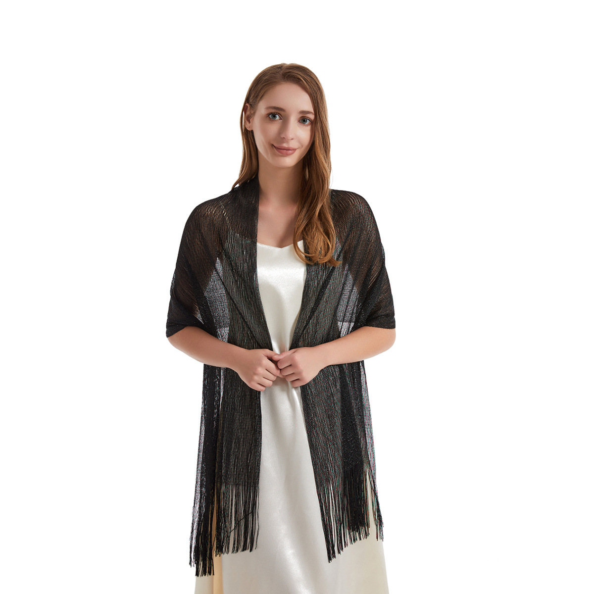 Women's Fashion Solid Color Polyester Tassel Shawls display picture 89
