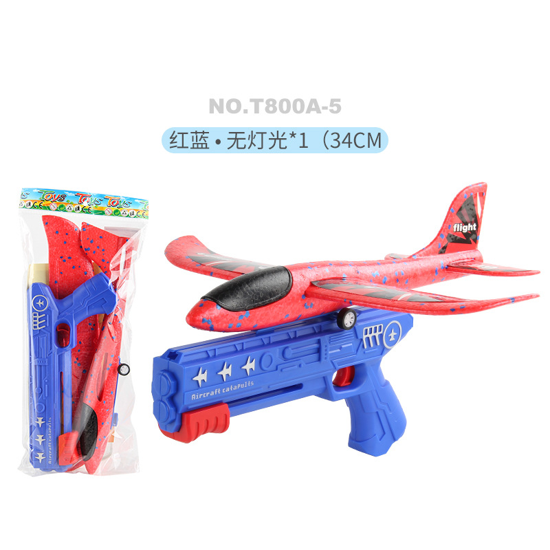 Tiktok Venta caliente espuma luminosa Catapulta Aviones pistola lanzador de mano planeador juguetes para niños al aire libre puesto juguetes del mercado nocturno