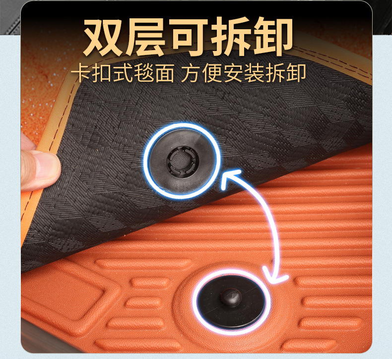 Original Car Color Tpe Car Floor Mats, Colorful Full-Coverage Wear-Resistant Double-Layer Carpet, Starry Sky Carpet, Large Coverage