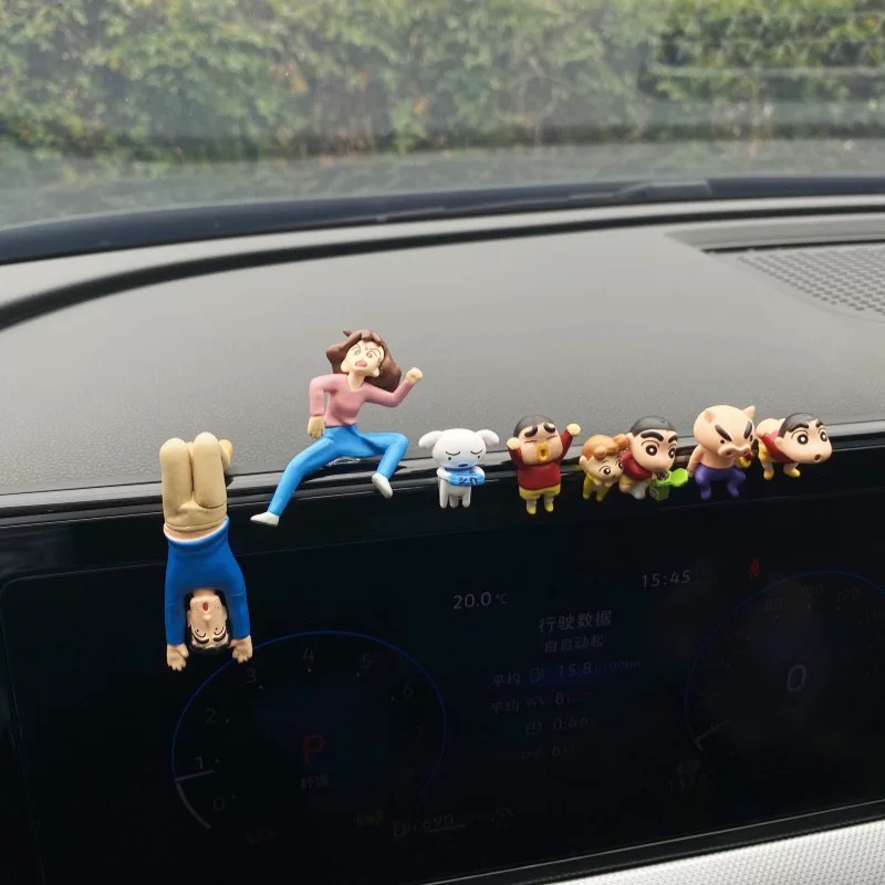 Cute Crayon Xiaoxin Car Central Console Screen Decoration Healing Car Decoration Girl Car Cartoon Doll