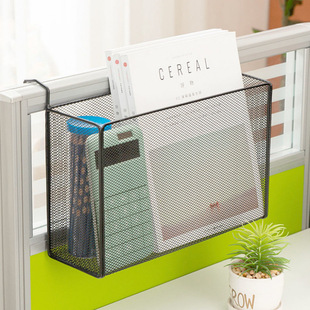 Wrought Iron Storage Rack Office Hanging File Storage Rack Office Desk Screen Partition Storage Hanging Basket