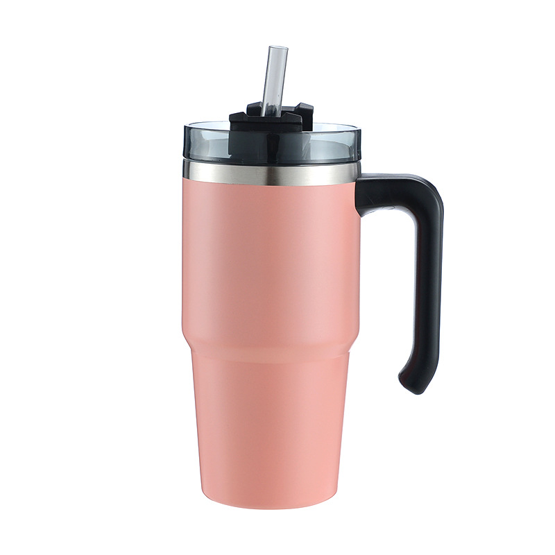 Amazon nuevo 304 taza de vacío Acero inoxidable conveniente coche helado taza de gran capacidad mango café taza de coche