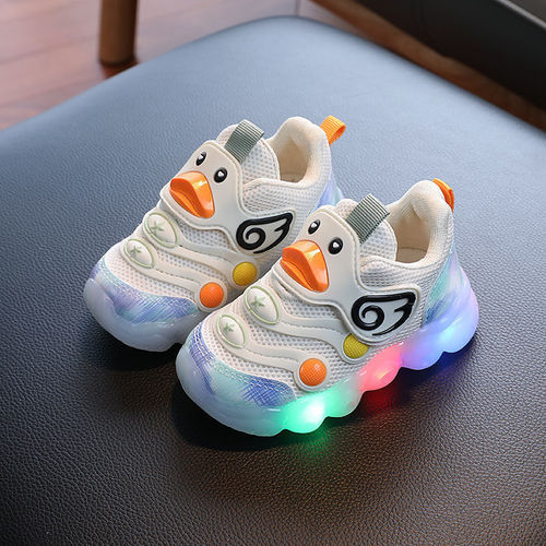 2025 Baby Shining Cartoon Sports Shoes for Boys and Girls, Soft Sole Running Shoes for Toddlers, LED Light-Up Shoes with Cartoon Design