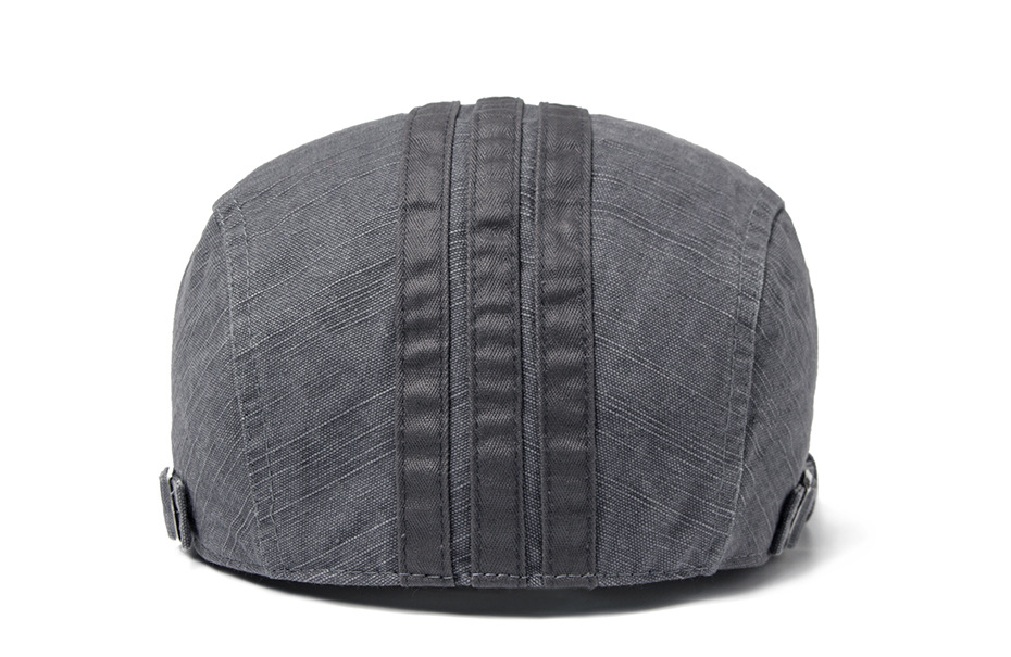 Berretto nuovo stile da uomo alla moda in cotone ricamato traspirante con ombreggiatura in lingua d'anatra primavera, estate, autunno protezione solare_voghion.com