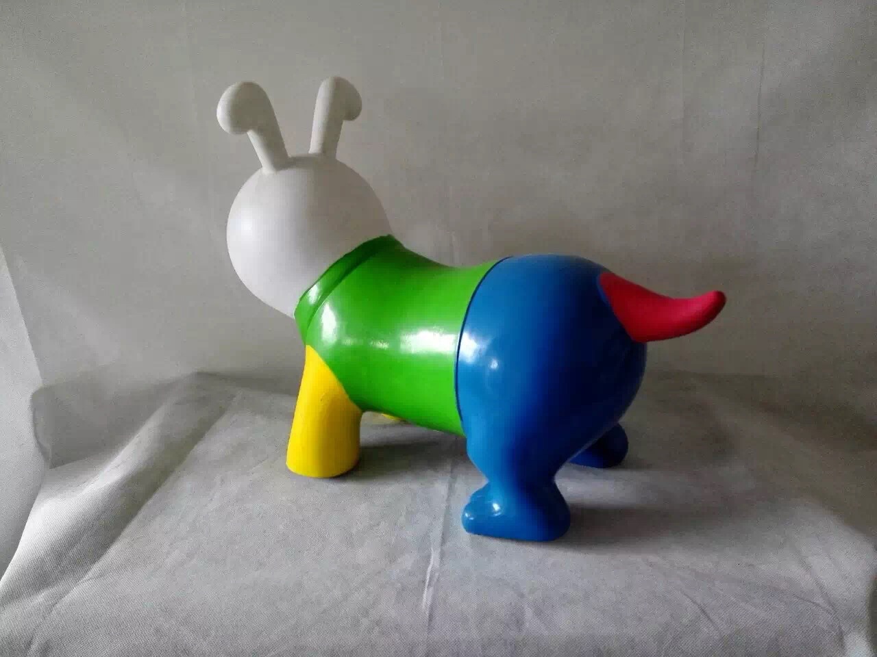 Rainbow Rabbit Jumping Horse Baby Jumping Horse Rubber Horse Children Can Sit Toy Horse Riding Riding Mount Thickened