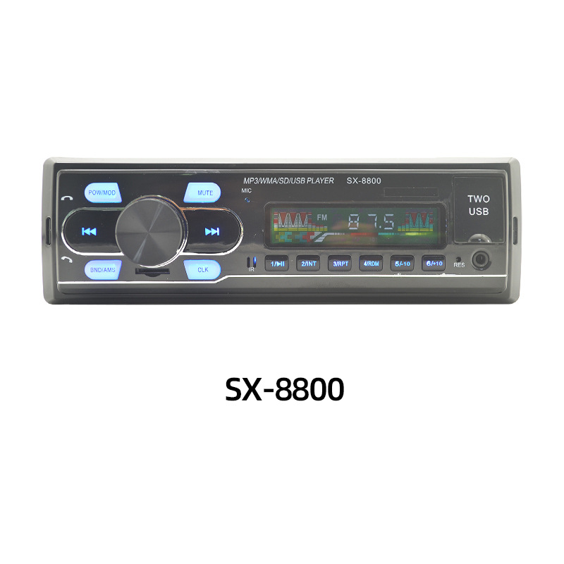 Reproductor de control de voz MP3 Bluetooth manos libres enchufable tarjeta TF doble radio de música sin pérdida U