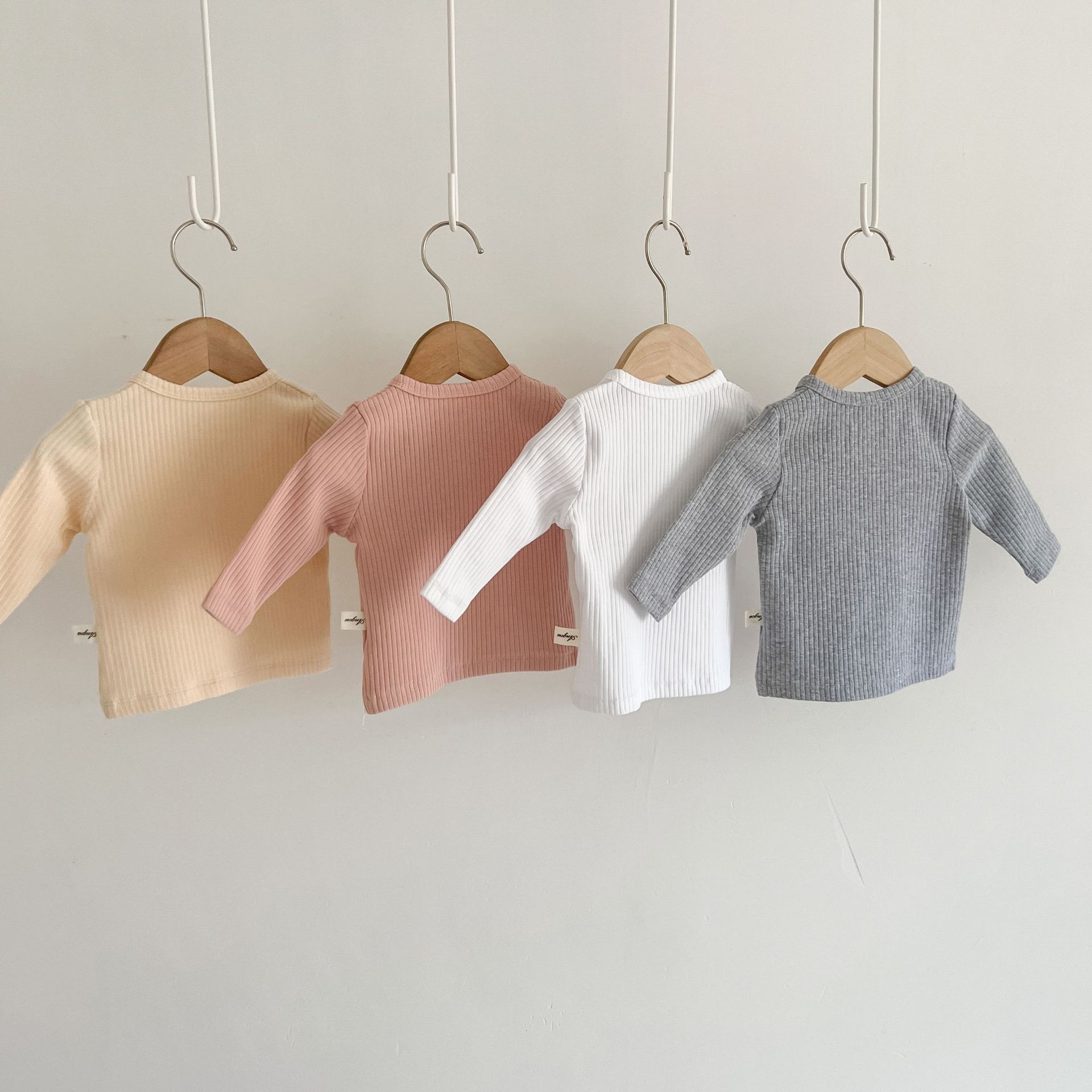 Mignon Couleur Unie Bouton Coton Hoodies Et Pulls display picture 2