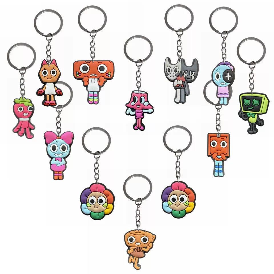 dandys world丹迪的世界创意钥匙扣箱包配饰卡通可爱PVC软胶挂件