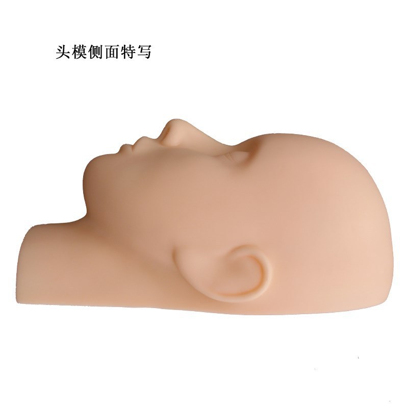 Nuevo producto Injerto de uñas Pestañas Modelo de cabeza humana Utensilios de belleza Tipo de cabeza falsa Pestañas Modelo de práctica Ojos cerrados Novato