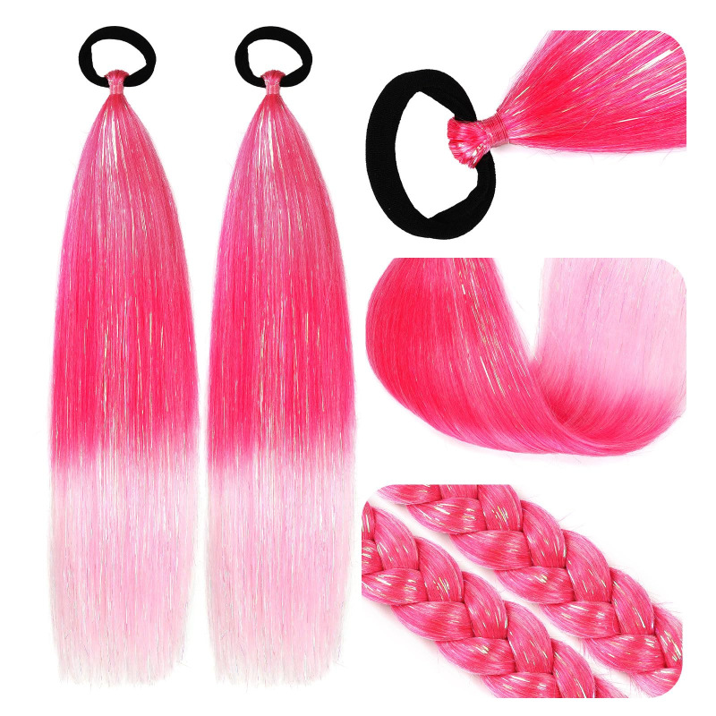 Venta al por mayor de hilo de oro y plata para comercio exterior, para pelucas y coletas de rastas EZ, de un solo hilo, con degradado de colores, para cabello trenzado DIY, hilo láser y trenzas grandes.