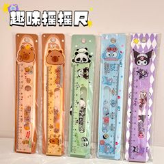 カピバラロック物差しクール米アクリル学生15cm直尺学生復習文房具セット