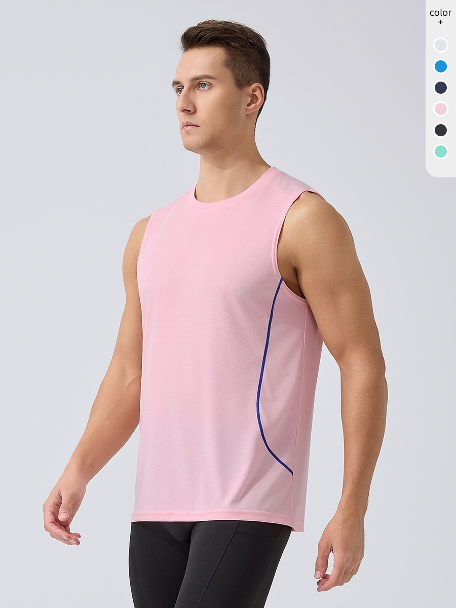 Yibang Men's Quick-Drying Vest Summer New Sports Sleeveless T-Shirt Outdoor Running Vest Top Breathable Vest