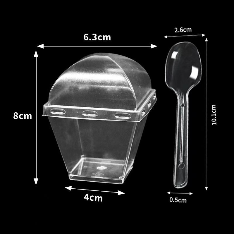 Vaso Desechable Trapezoidal para Postres de 150ml de Plástico Rígido PS Desechable para Helados image 30